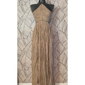 Black/Nude Cutout Maxi Dress